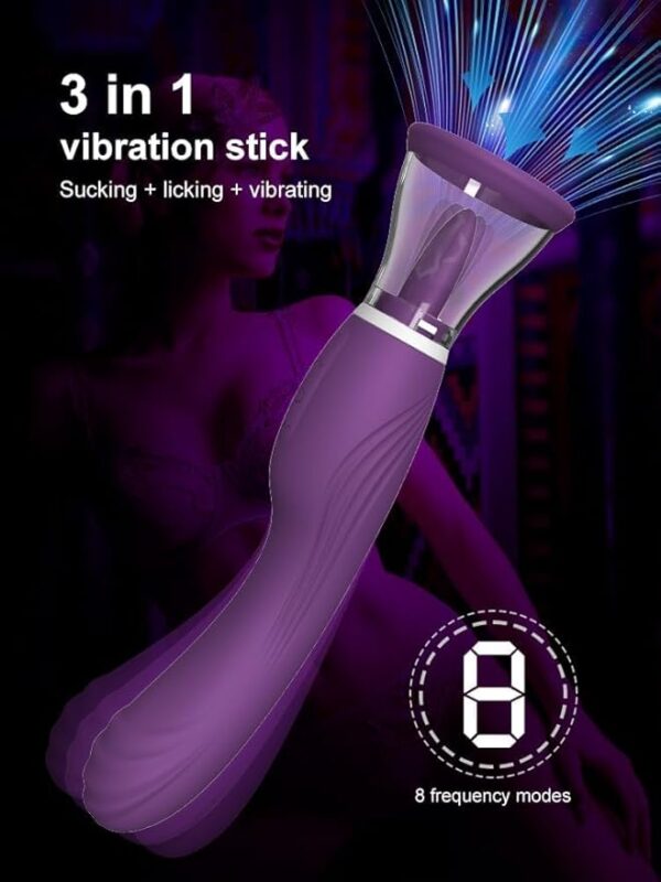 3 In 1 Rechargeable Sex Toy With 8x8 Vibration 4