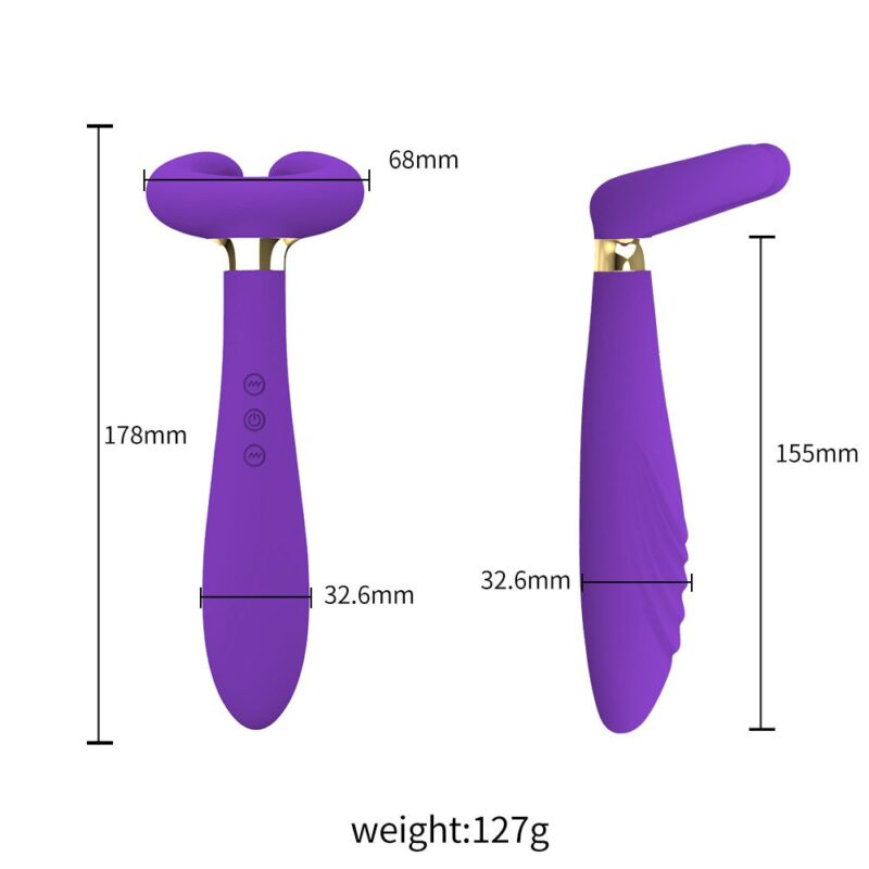 C Shaped Bull Horn Vibrator 10 Freq Mag Recharge Waterproof Adult Intimacy 16