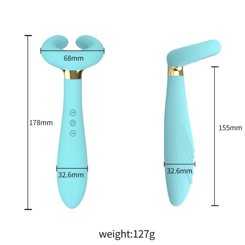 C Shaped Bull Horn Vibrator 10 Freq Mag Recharge Waterproof Adult Intimacy 17