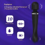 Dual Headed Vibrator 10 Quiet Vibes Abs Med Grade Silicone Luxurious 12