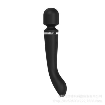 Dual Headed Vibrator 10 Quiet Vibes Abs Med Grade Silicone Luxurious Black