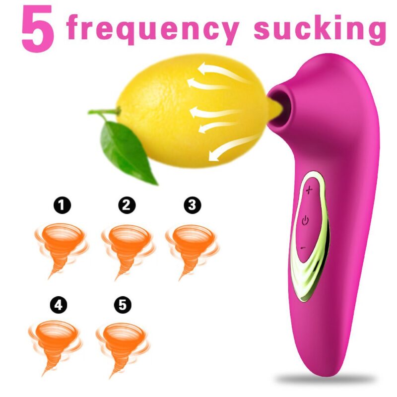 Female 5 Frequency Rose Suction Vibrator For Self Pleasure 10