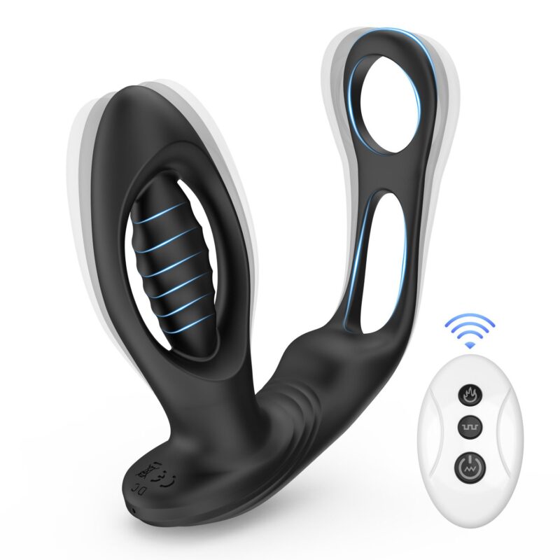 Male Double Ring Prostate Massager With Wireless Remote Control Adult Toy 2