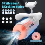 Male Electric Automatic Telescopic Vibrating Suction Masturbator With Phone Video Stand 15