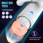 Male Electric Automatic Telescopic Vibrating Suction Masturbator With Phone Video Stand 17