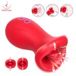 Red Lip Suction Tongue Lick Stim Quiet Custom Vibes Suctions Solo Female Intimacy 2