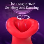 Red Lip Suction Tongue Lick Stim Quiet Custom Vibes Suctions Solo Female Intimacy 6