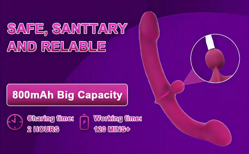 Remote Controlled Double Headed Dildo With Clitoral Stimulation For Adult Play 10