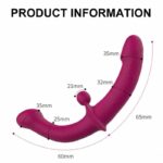 Remote Controlled Double Headed Dildo With Clitoral Stimulation For Adult Play 11