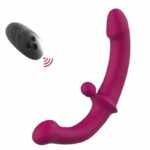 Remote Controlled Double Headed Dildo With Clitoral Stimulation For Adult Play 15