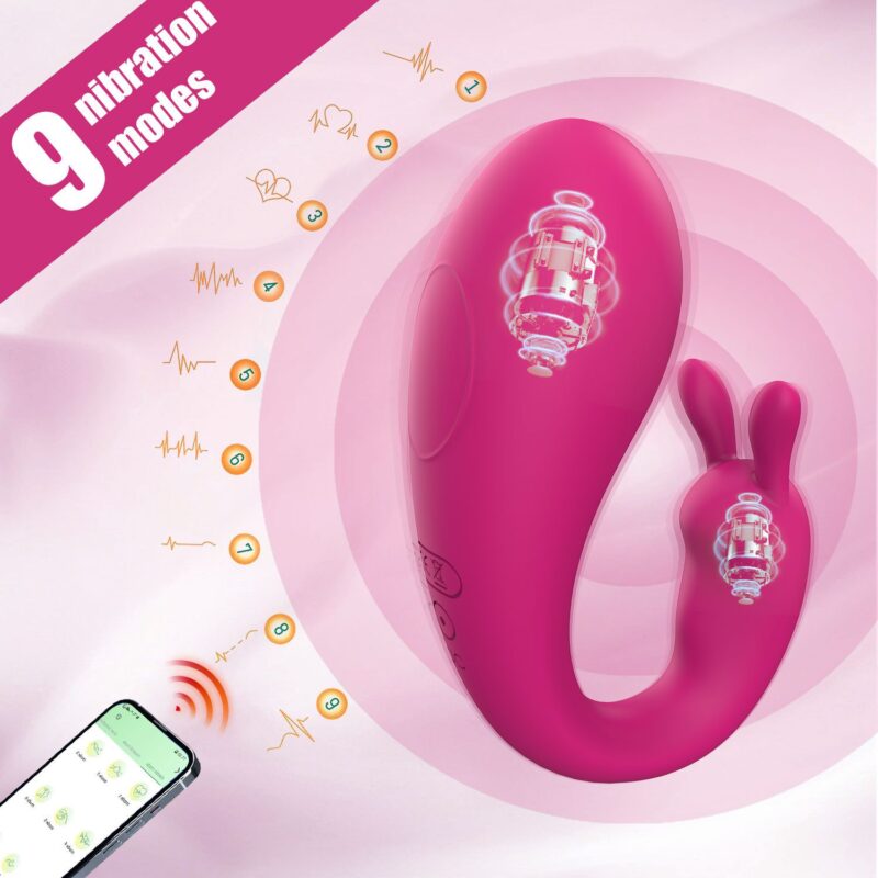 Silent Whisper Rabbit Egg 9 Vibration Smart Massager With App Control 11