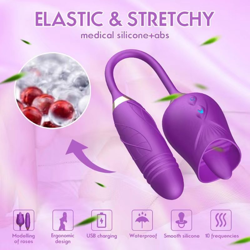 Usb Rechargeable Automatic Rose Adult Tool For Women 4