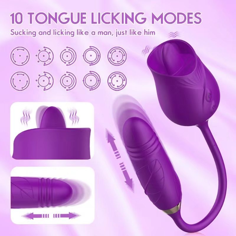 Usb Rechargeable Automatic Rose Adult Tool For Women 7