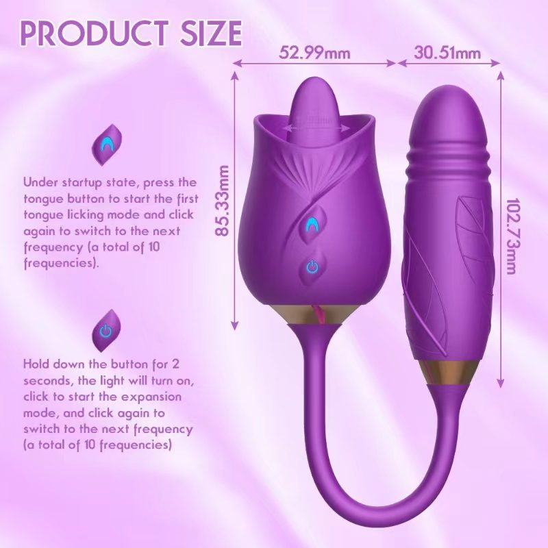 Usb Rechargeable Automatic Rose Adult Tool For Women 9