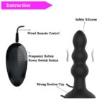 Waterproof 7 Speed Silicone Anal Beads Vibrator With Suction Base 11