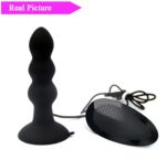 Waterproof 7 Speed Silicone Anal Beads Vibrator With Suction Base 8