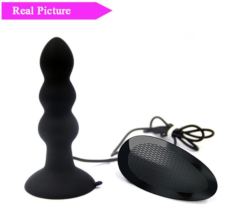 Waterproof 7 Speed Silicone Anal Beads Vibrator With Suction Base 8